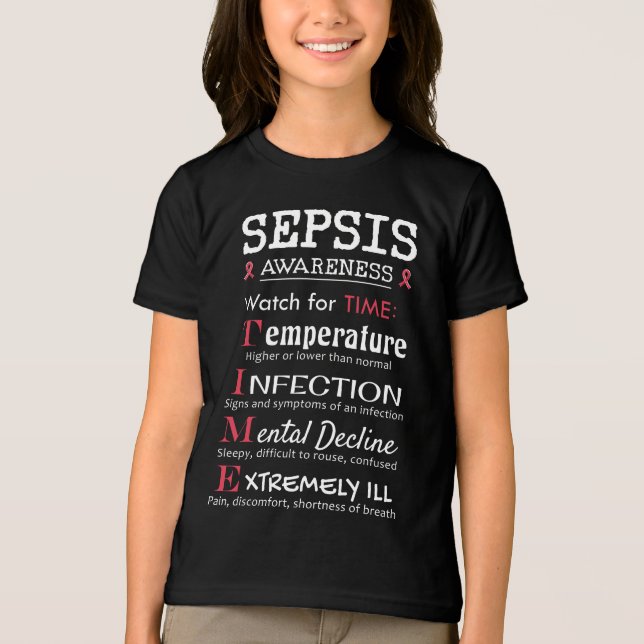 Sepsis Awareness Watch for TIME Guide Tri-Blend Shirt (Front)