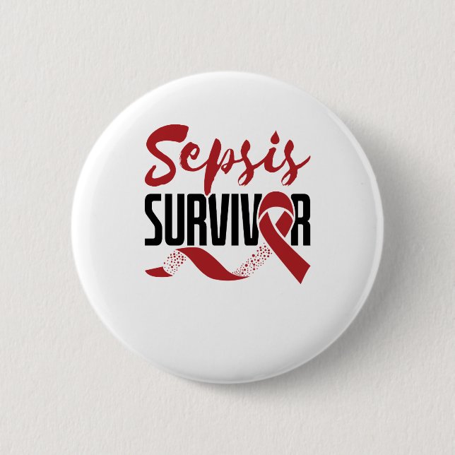 Sepsis Survivor Awareness Button (Front)