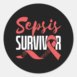 Sepsis Survivor Warrior Fighter Awareness Month Classic Round Sticker