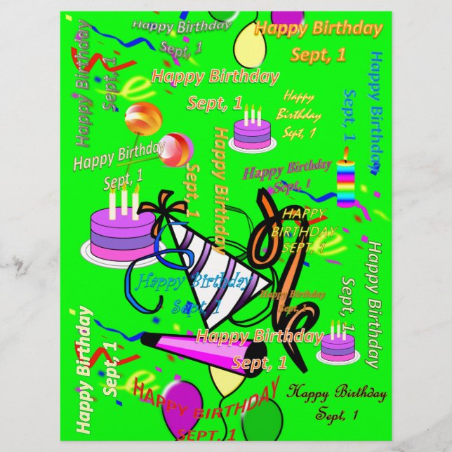 sept, 1 kids birthday flyer (Front)