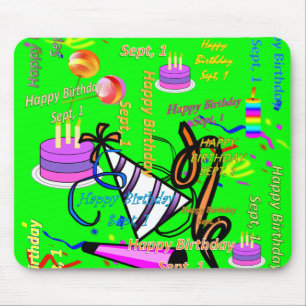 sept, 1 kids birthday mouse pad