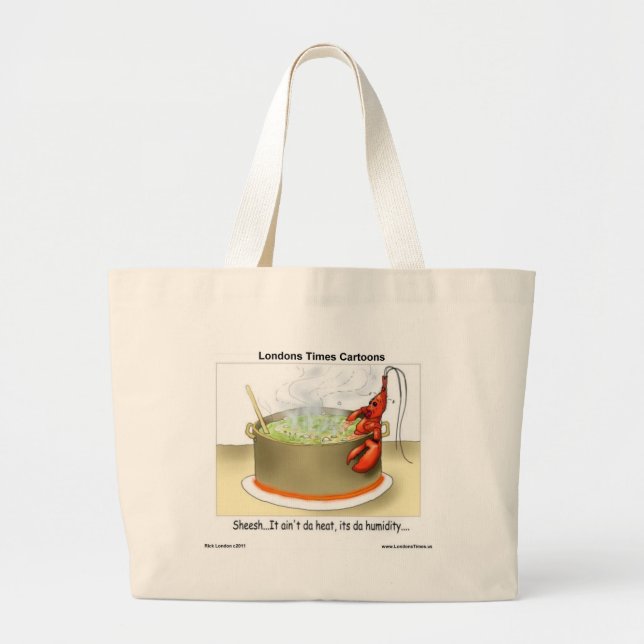 sept lobster humidity credits large tote bag (Front)