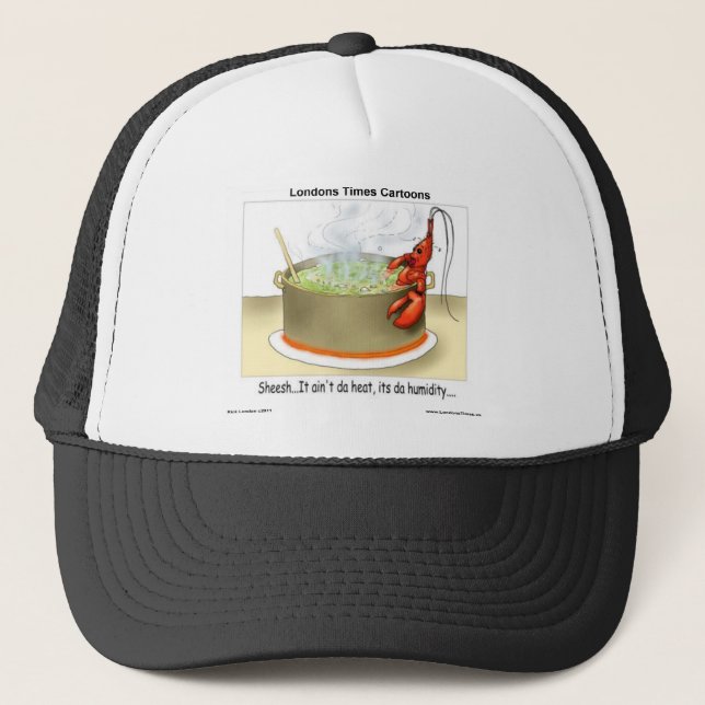 sept lobster humidity credits trucker hat (Front)