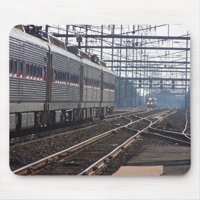 Septa Regional Rail Trains Late Day Meet Mouse Pad (Front)
