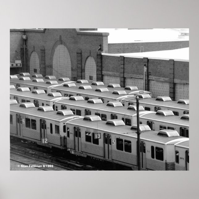Septa Transit M-3 Market Frankford Blue Line Cars Poster (Front)