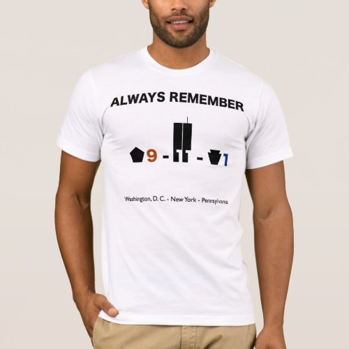 September 11 2001 Timeline Remembrance T_Shirt