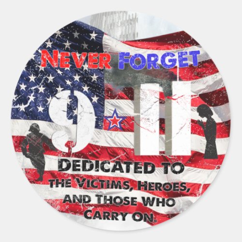 September 11 Anniversary Classic Round Sticker