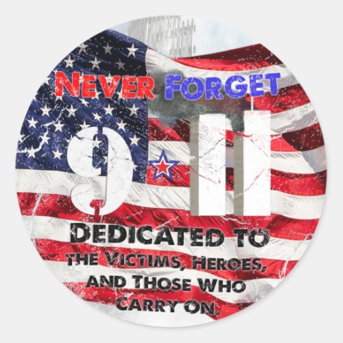 September 11 Anniversary Classic Round Sticker