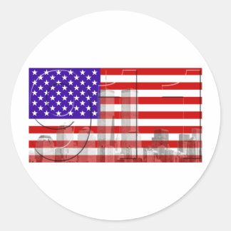 September 11 classic round sticker