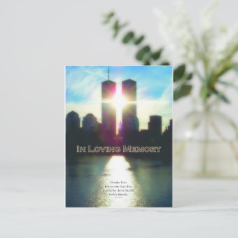 September 11 In Loving Memory Postcard | Zazzle