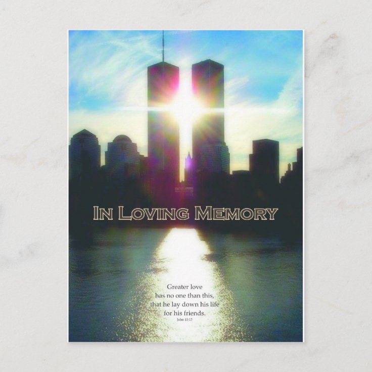 September 11 In Loving Memory Postcard | Zazzle