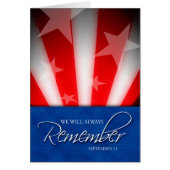 September 11 Patriot Day, American Flag Card (Front)