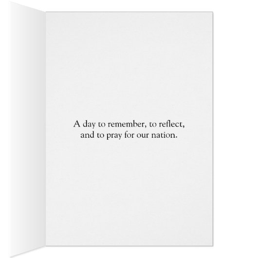 September 11 Patriot Day, American Flag Card (Inside (Right))