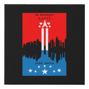September 11 Remembrance Day Faux Canvas Print