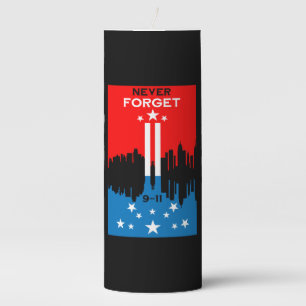 September 11 Remembrance Day Pillar Candle
