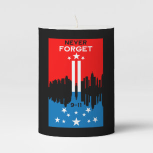 September 11 Remembrance Day Pillar Candle