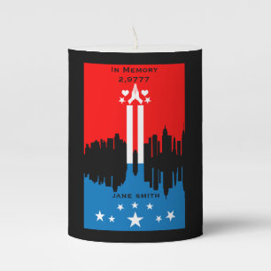 September 11 Remembrance Day Pillar Candle