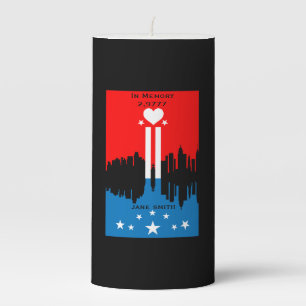 September 11 Remembrance Day Pillar Candle