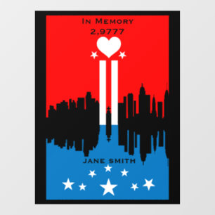 September 11 Remembrance Day Window Cling