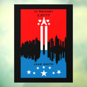 September 11 Remembrance Day Window Cling