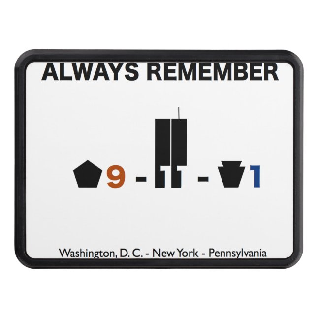 September 11 Remembrance Tow Hitch Cover (Front)