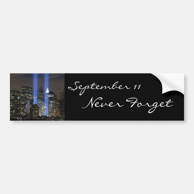 September 11, towers of light bumper sticker (Front)