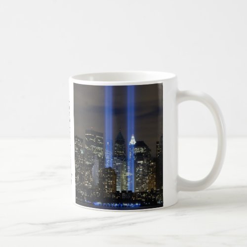 September 11 towers of light coffee mug