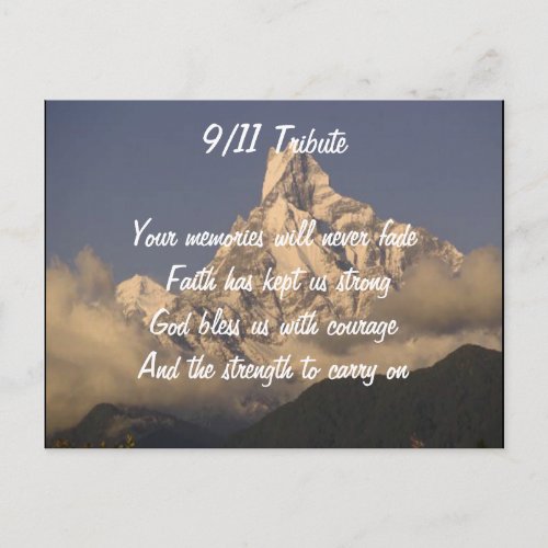 September 11 tribute postcard