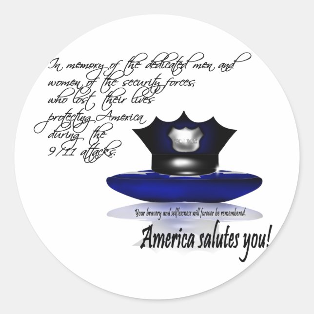 September 11 World Trade Centre Attacks  Sticker (Front)