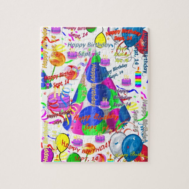 September, 14 Birthday Jigsaw Puzzle (Vertical)