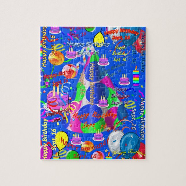 September, 16 Birthday Jigsaw Puzzle (Vertical)