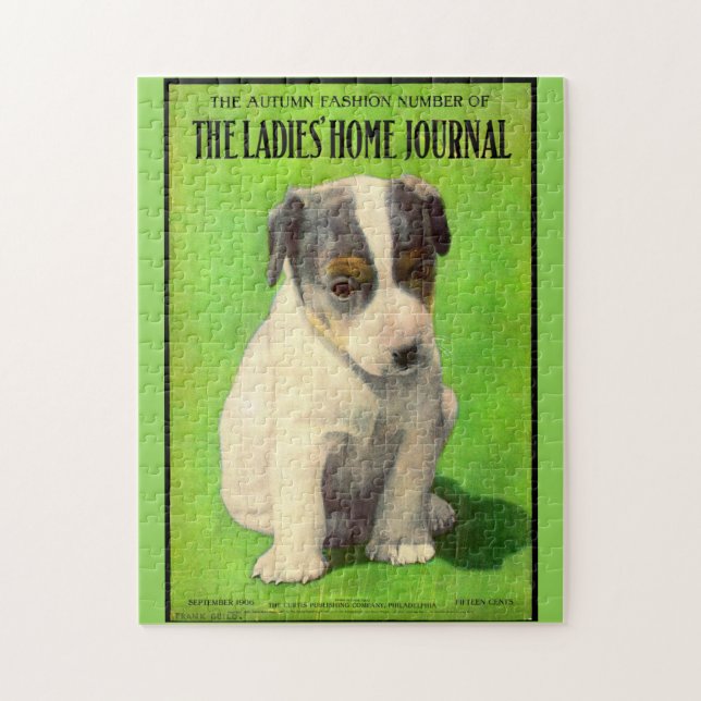 September 1906 Ladies Home Journal cover puppy Jigsaw Puzzle (Vertical)