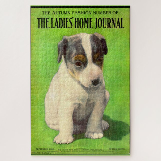 September 1906 Ladies Home Journal cover puppy Jigsaw Puzzle (Vertical)