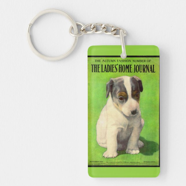 September 1906 Ladies Home Journal cover puppy Keychain (Front)