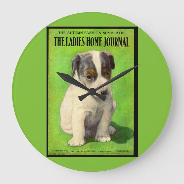 September 1906 Ladies Home Journal cover puppy Large Clock (Front)