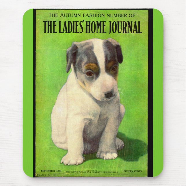 September 1906 Ladies Home Journal cover puppy Mouse Pad (Front)