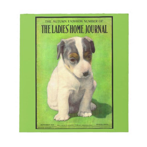 September 1906 Ladies Home Journal cover puppy Notepad