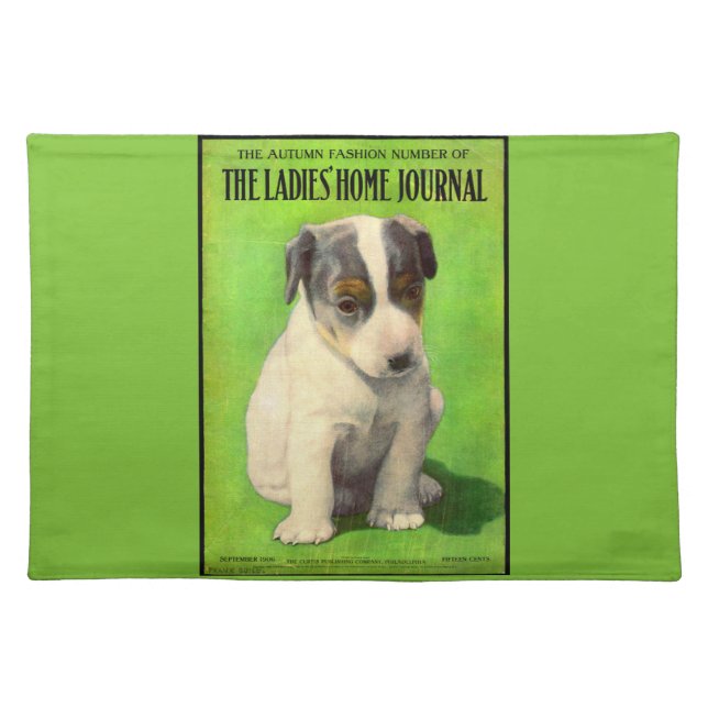 September 1906 Ladies Home Journal cover puppy Placemat (Front)