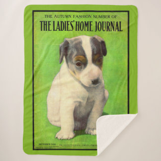 September 1906 Ladies Home Journal cover puppy Sherpa Blanket