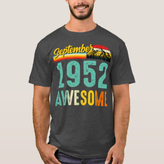 September 1952 Birthday Gift Shirt Vintage Septemb