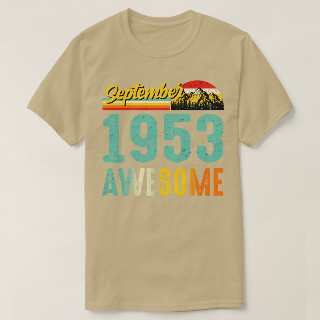 September 1953 Birthday Gift Shirt Vintage Septemb (Design Front)