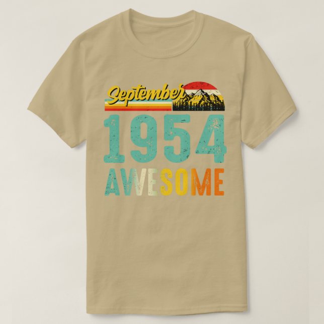 September 1954 Birthday Gift Shirt Vintage Septemb (Design Front)