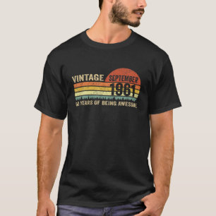 September 1961 Vintage 60Th Birthday Gift 60 Yrs O T-Shirt