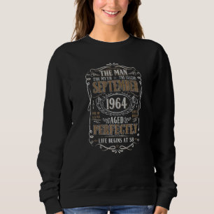September 1964 Man Myth Legend 58th Birthday 58 Y Sweatshirt
