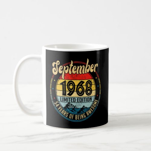 September 1968  54th Birthday 54 Years Old  Coffee Mug