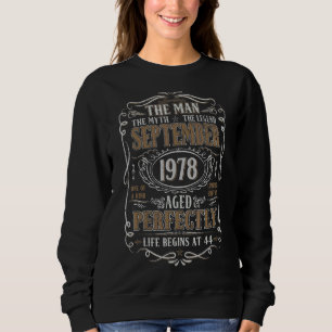 September 1978 Man Myth Legend 44th Birthday 44 Y Sweatshirt