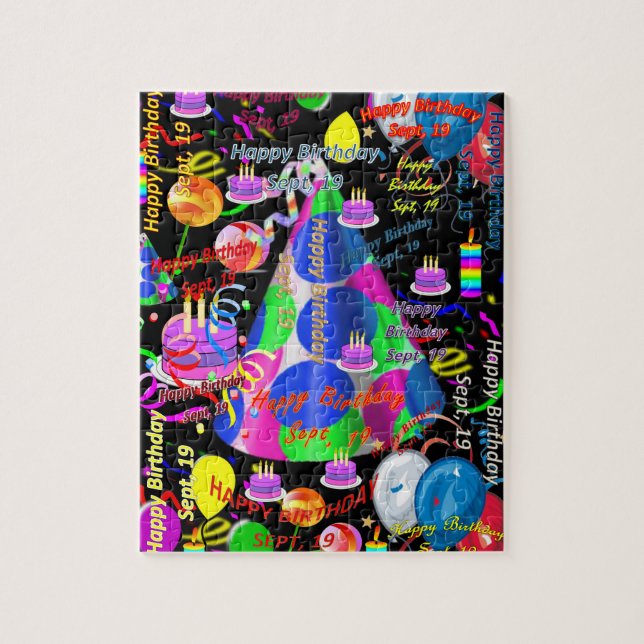 September, 19 Birthday Jigsaw Puzzle (Vertical)