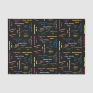September, 1 Birthday Tissue Paper