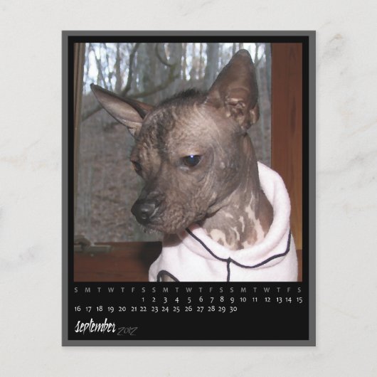 september 2012 calendar (Front)