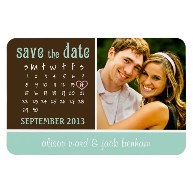 SEPTEMBER 2013 Calendar "Save the Date" Magnet (Horizontal)